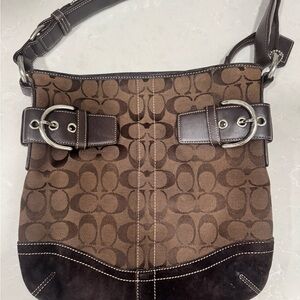 Coach Brown Signature Shoulder Bag